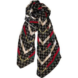 Silk Like Scarf Women Scarf 51" x 51" Fashion Pattern Large Square Satin Shawl